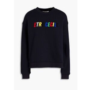 ÊTRE CÉCILE Flocked French cotton-terry sweatshirt Size XL unisex